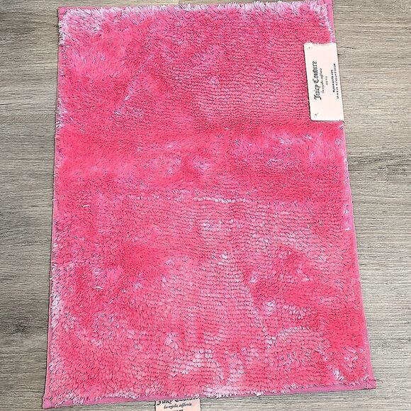Juicy Couture Home Plush Bath Rug- Candy Pink - Picture 3 of 6